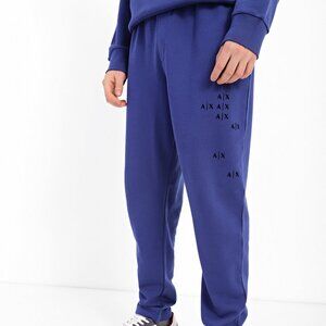 NWT 2XL Armani Exchange Men's Blue Depths Logo Jogger Pants
